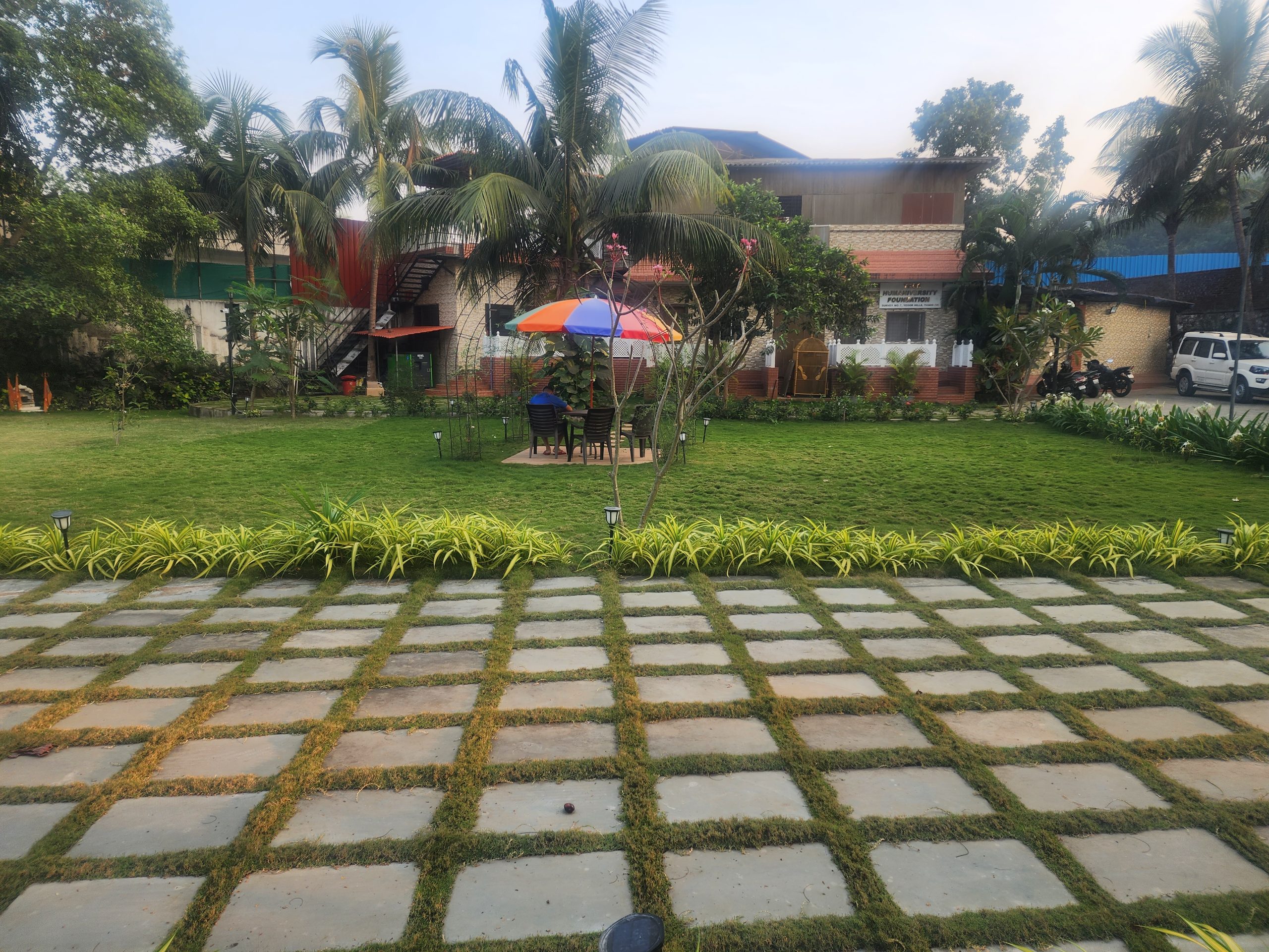 True Humaniversity Foundation rehabilitation centre garden at Yeoor Hills